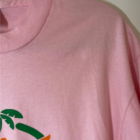 Vintage Hot Shot Tropical Fruit Liquer Pink T Shirt 1990s Unisex - Picture 4 of 8